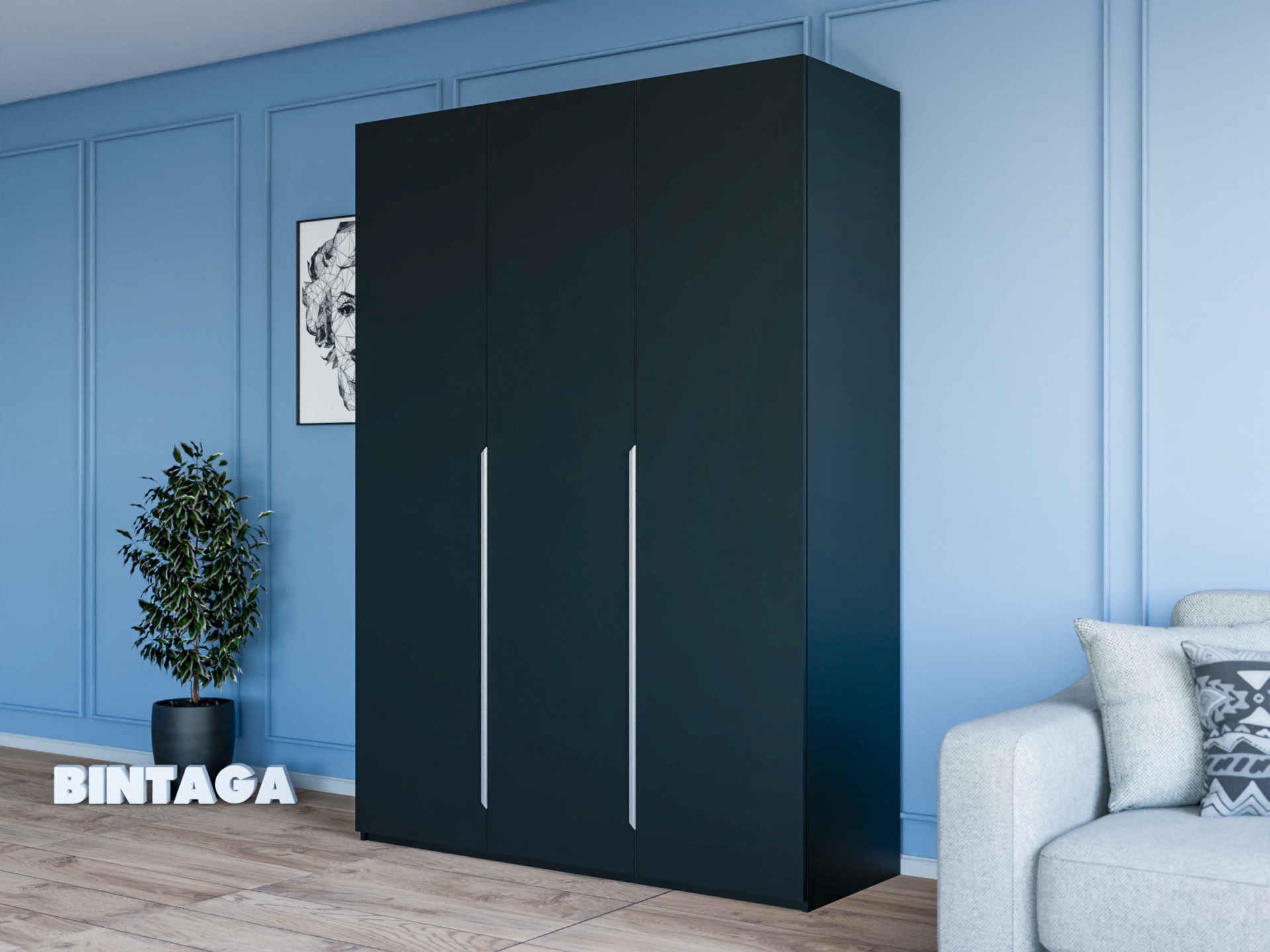 Пакс Альхейм 13 black (silver) ИКЕА (IKEA) изображение товара